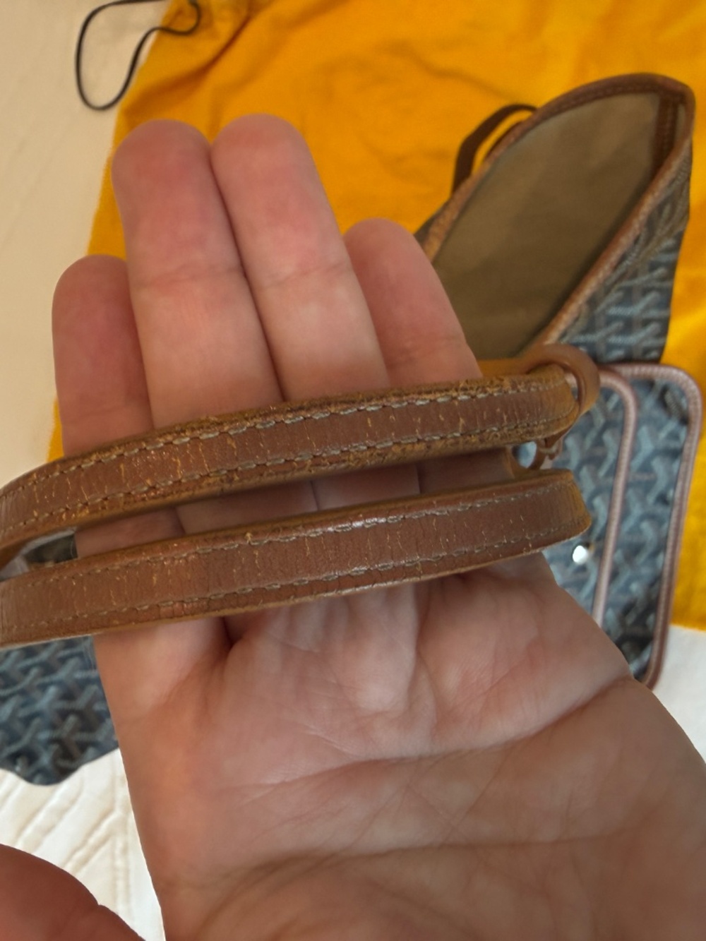 Authentic GOYARD ST. LOUIS TOTE PM, Black and Tan - Picture 11 of 15